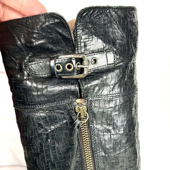 UGG Collection Nicoletta Scored Over-the-Knee Black Leather Boot size 6 1/2 - Picture 7 of 16